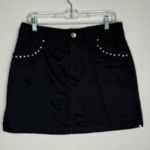 Bamboo Traders‎ Black Solid Chic Mini Skort- Sz 10